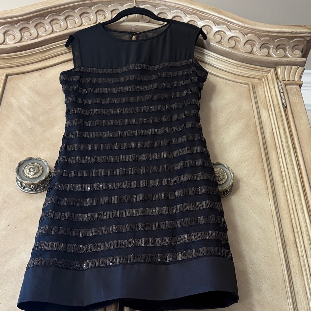 NWOT Max & Cleo Black Sequin Mini Dress